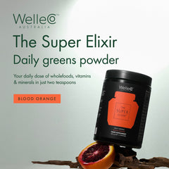 WelleCo Super Elixir scoop measures a precise serving for convenience.