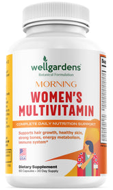 Wellgardens bottle displaying daily hair support and immune-friendly formula.