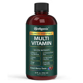 Wellgenix Balanced Essentials berry liquid bottle for convenient daily nutrition.