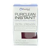 Wellgenix Puriclean bottle front with fruit punch flavor for quick detox prep