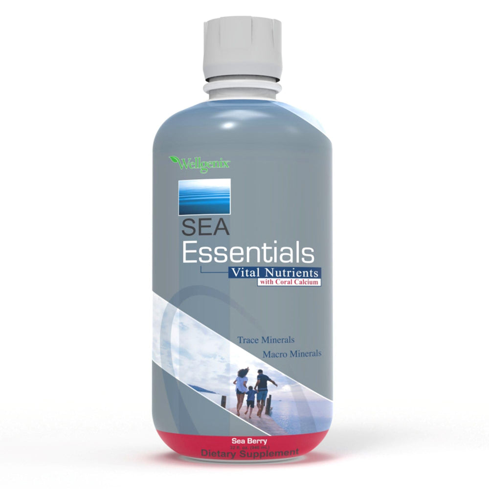 Wellgenix Sea Essentials bottle front showing sea berry flavor for easy daily supplementation