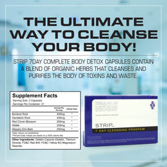 Wellgenix Strip NC 7 Day Detox ingredients list with cleansing herbs