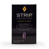 Wellgenix Strip NC Softgel bottle closeup showing premium detox capsules for a cleanse.