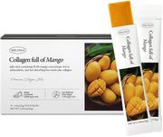 WELLINUS Korean Collagen Jelly Sticks mango box on shelf supports radiant skin and hydration