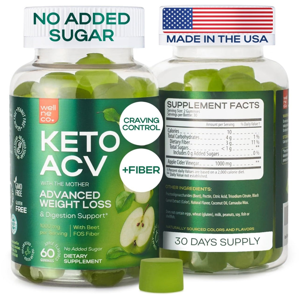 Wellneco Apple Cider Vinegar Gummies pack ready-to-go bottle for convenient daily use.