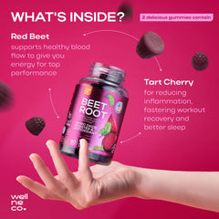 Beet and tart cherry ingredients may support daily wellness and circulation.