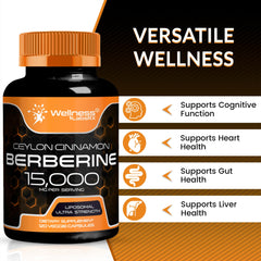 WELLNESS LABSRX Berberine capsules closeup for easy daily use