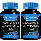 WELLNESS LABSRX magnesium glycinate 750mg bottle supports daily wellness and absorption.