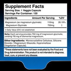 Wellness LabsRx magnesium glycinate capsules close-up highlighting smooth texture and digestibility.
