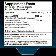 Wellness LabsRx NAD capsules closeup shows compact, easy-to-take capsules.