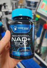 WELLNESS LABSRX NAD capsules closeup highlights 1500mg per serving