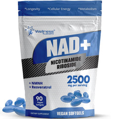 Wellness LabsRx NAD+ softgel bottle with 90-count pouch for cellular support