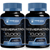 WELLNESS LABSRX Resveratrol bottle on countertop for daily antioxidant support