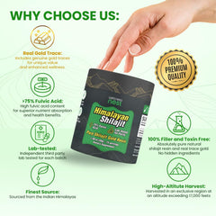 Wellness Nest Gold Shilajit resin in a cup showing easy mixing for a healthy routine