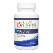 Wellness Resources Pea Ultra bottle label showcasing PEA with Levagen+ for joint support