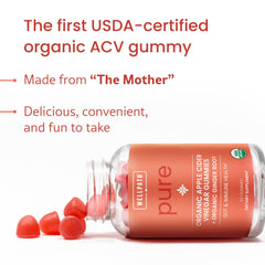WellPath Ginger ACV gummies with vibrant apple flavor.
