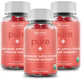 WellPath Pure Apple Cider Vinegar Gummies 3-pack bottle for daily wellness.
