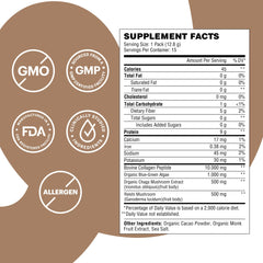 Wellthy Collagen Superfood Powder chaga and reishi mushrooms add earthy depth