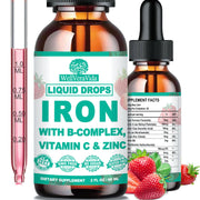 WellVeraVida Liquid Iron bottle front view for daily energy support