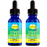 wellwe liquid D3 K2 drops bottle in a 2-pack for easy daily dosing.