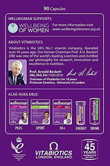 Wellwoman Original tablets close-up for convenient daily supplementation.