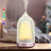 WENPHONE rose gold glass diffuser with rose-gold base for a calming bedroom ambiance.
