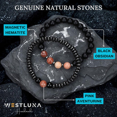 WestLuna adjustable unisex bracelet shown on wrist for versatile style.