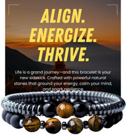WestLuna magnetic healing bracelet set close-up hematite beads for daily grounding