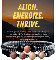 WestLuna magnetic hematite bracelet closeup, smooth beads for daily wear.