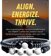 WestLuna magnetic hematite bracelet closeup showing glossy beads for daily balance.