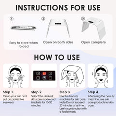 weyais Red-Light Therapy Mask offers easy setup for a relaxing at-home treatment.