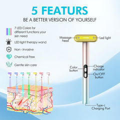 Weyais seven-color LED beauty tool with customizable light options