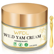 WFDL Organic Wild Yam Cream bottle front showing premium moisturizing formula