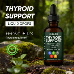 WGYPEU Kindled Thyroid Drop label close-up with key ingredients.