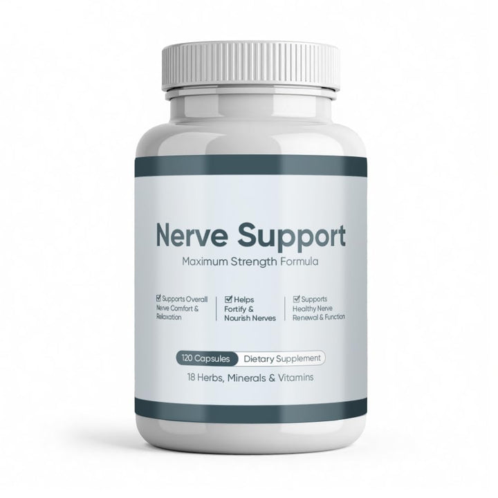WGYPEU Nerve Support bottle front; promotes daily nerve comfort.