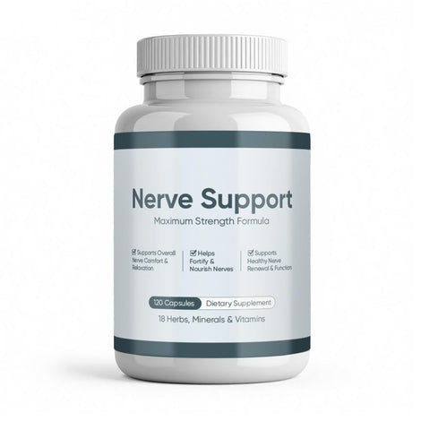 WGYPEU Nerve Support bottle front; promotes daily nerve comfort.