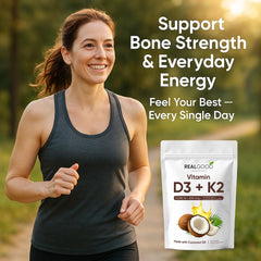 WGYPEU Real Good Essentials coconut oil MCT boost aids D3K2 absorption.