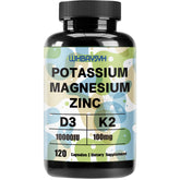 WHBAYSYH bottle front with potassium magnesium zinc for electrolyte balance.