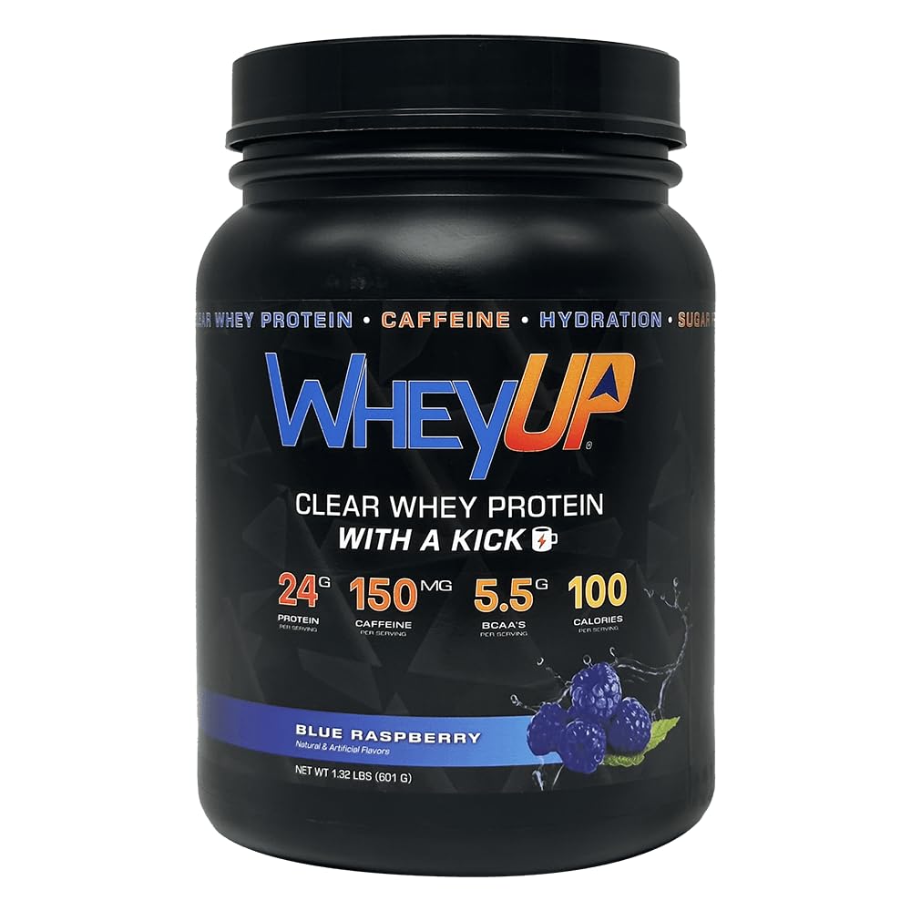 WheyUP Clear Whey Isolate pour shows refreshing juice-like hydration.