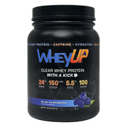 WheyUP Clear Whey Isolate pour shows refreshing juice-like hydration.