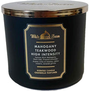 White Barn 3-Wick Mahogany Teakwood candle pour fills a room with a rich, inviting scent