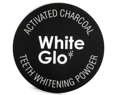 White Glo mint-flavored charcoal powder for fresh breath.