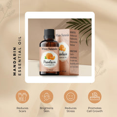 White Naturals Mandarin oil diffuser session showcasing calming citrus aroma.