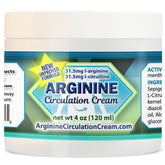 Whole Family Arginine Circulation Cream menthol label close-up shows key ingredients and cooling benefits
