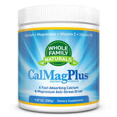 Whole Family Naturals CalMag Plus bottle pour for an easy bedtime ritual