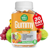 Whole Nature Kids Gummy Multivitamin bottle front for convenient daily nutrition
