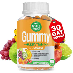 Whole Nature Kids Gummy Multivitamin bottle front for convenient daily nutrition