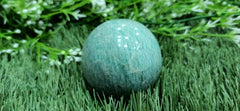 Wholesale Gem Shop amazonite ball sphere meditation setup with candles