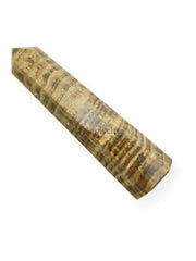 Wholesale Gem Shop aura rock crystal finish on obelisk adds subtle shimmer for shelves