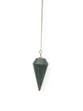 Wholesalegemshop Blue Aventurine Pendulum front view for divination